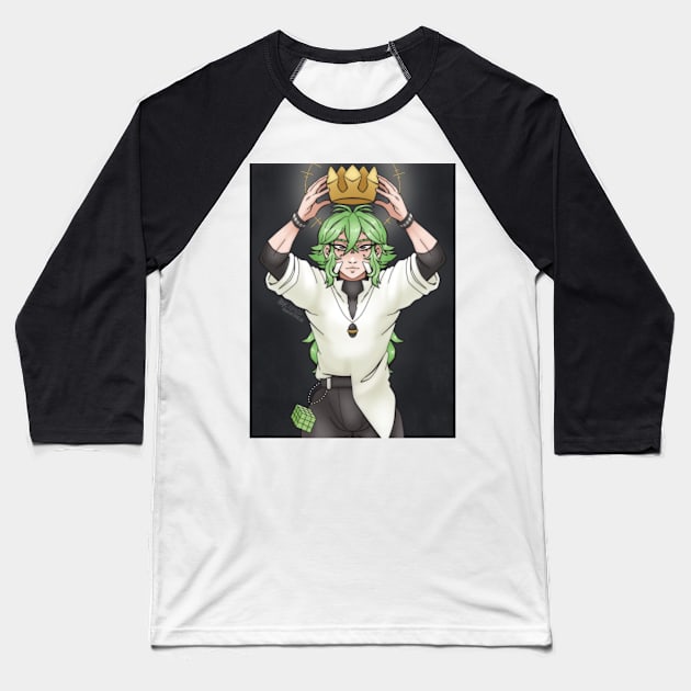 The King Baseball T-Shirt by paperstarzz